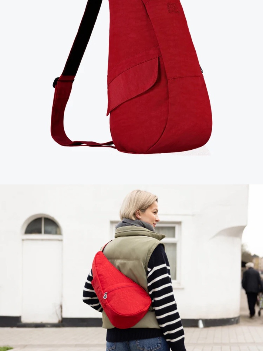 Nylon Red Sling Bag, Healthy Back Bag AmeriBag